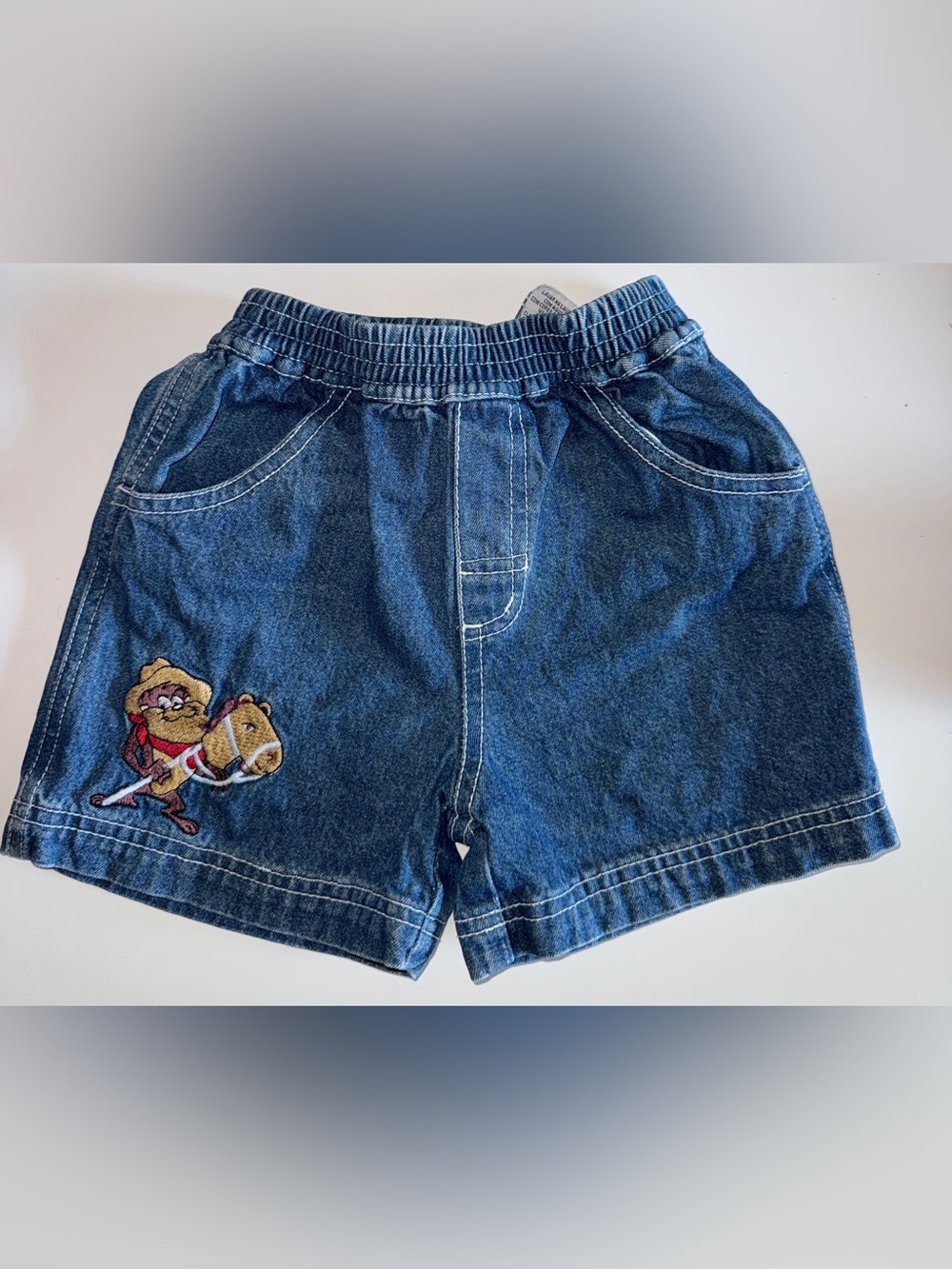 Vintage Y2K 2001 Warner Bros. Studio Store TAZ Jean denim shorts jorts 24 months